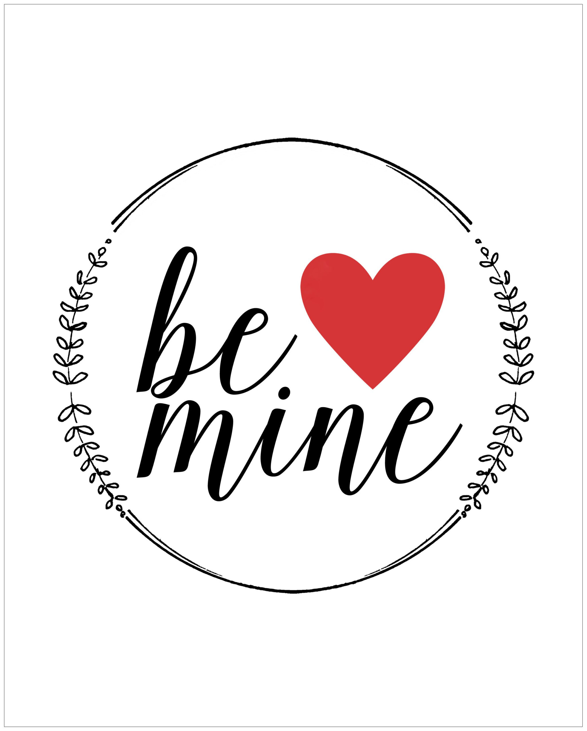  Be Mine Free Printable Valentine Yellow Bliss Road Valentines 