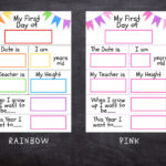 Blank Printable My First Day Of School Sign Instant Download Etsy