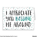 Boss s Day Greeting Card Zazzle Bosses Day Cards Boss Day Quotes