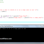 C Program To Find Leap Year Using Conditional Operator InstanceOfJava