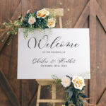 Canvas Wedding Welcome Sign Welcome To Our Wedding Boho Chic