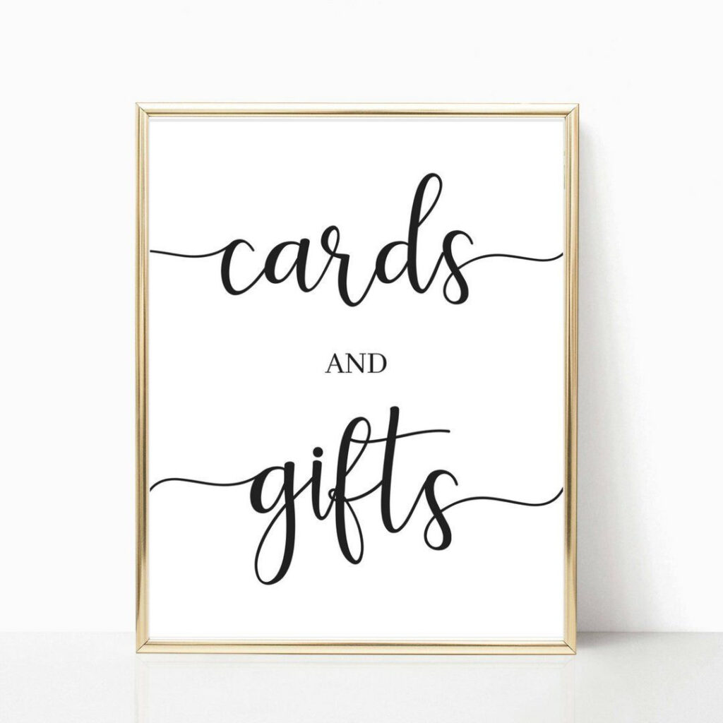 Cards And Gifts Sign Wedding Signs Wedding Cards Sign Card Etsy 