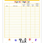 Daycare Sign In out PDF File Instant Download Etsy