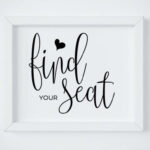 Find Your Seat Sign Wedding Seat Sign Printable Wedding