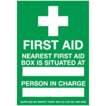 First Aid Box Location Sign Literature Signs