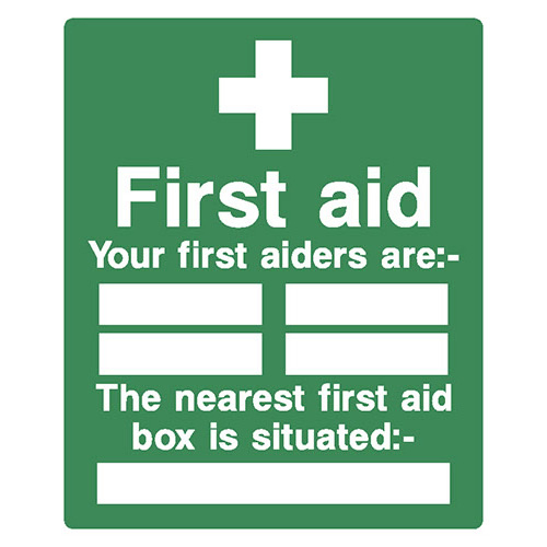 First Aid Team And First Aid Location Safety Sign Nationwide Postage