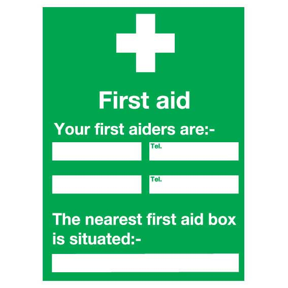 First Aid Your First Aiders Are Sign ESE Direct