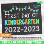 First And Last Day Of Kindergarten 2022 2023 Kinder Photo Etsy UK