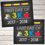 First Day And Last Day Of 3K Sign 8x10 INSTANT DOWNLOAD Photo School