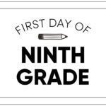 First Day Of 9th Grade Sign Free Printable Printable Word Searches