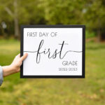 First Day Of First Grade Sign 2022 2023 Printable 1st Grade Etsy Finland