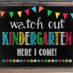 First Day Of Kindergarten Chalkboard Sign Printable By EniPixels