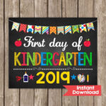 First Day Of Kindergarten Sign 8x10 INSTANT DOWNLOAD Photo Etsy