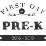 First Day Of Pre K Sign Free Printable