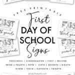 First Day Of Pre K3 Sign Dinosaur First Day Of School Signs Instant