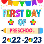 First Day Of Preschool 2022 Signs