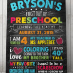 First Day Of School Chalkboard Sign 1st Day Of School Sign Etsy