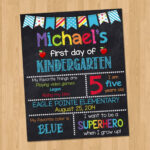 First Day Of School Chalkboard Sign First By KidsPartyPrintables 8 00