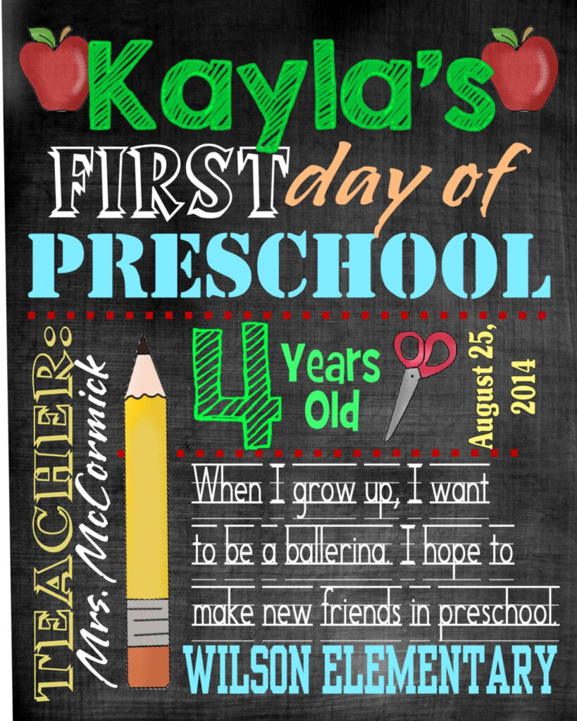 First Day Of School Sign Chalkboard School Sign Digital Download 