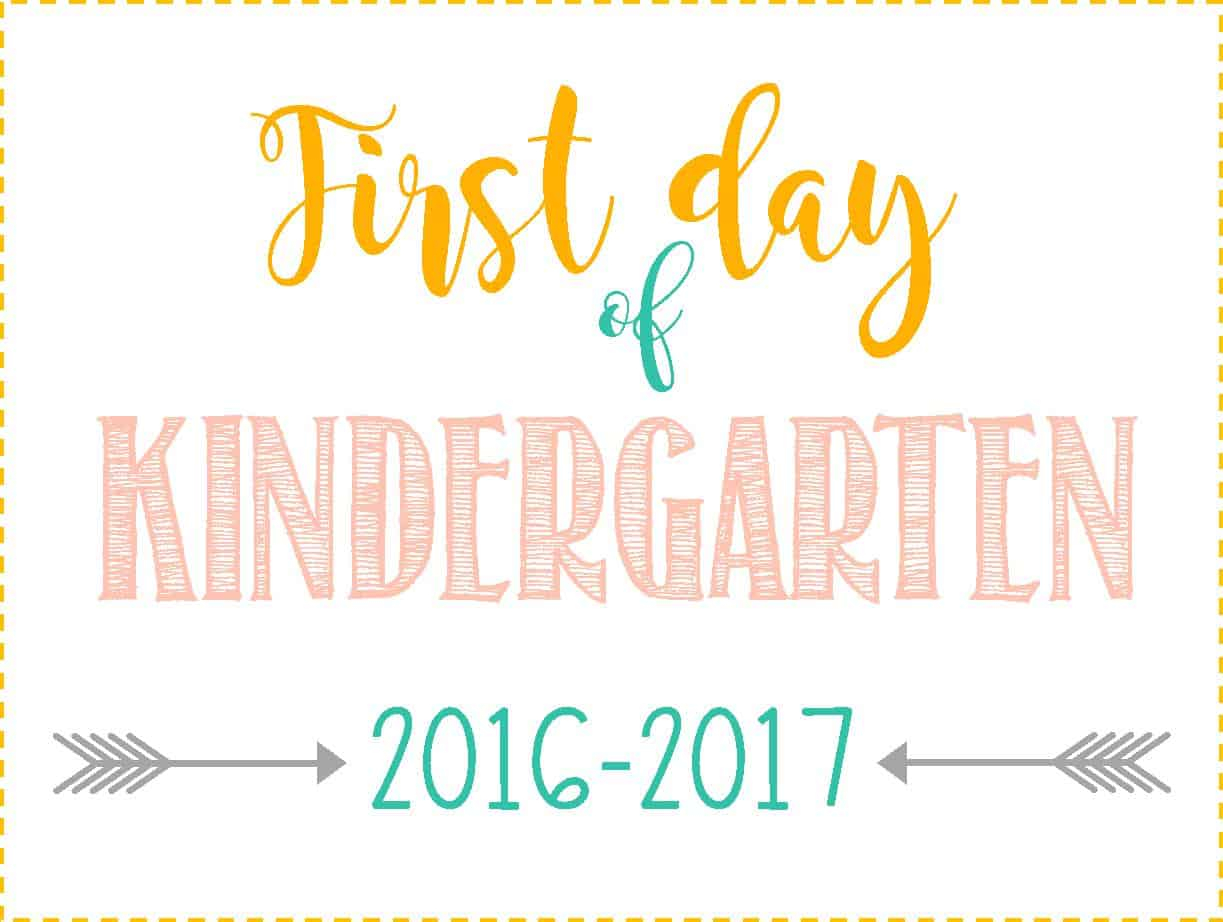 FIRST DAY OF SCHOOL SIGNS FREE PRINTABLES Pre School 12th Grade 