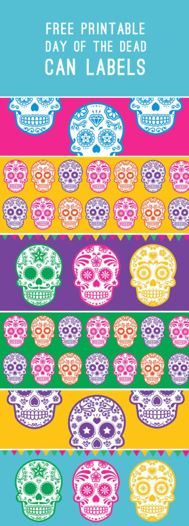 FREE PRINTABLE DAY OF THE DEAD CAN TIN LABELS FOR HALLOWEEN Bespoke 