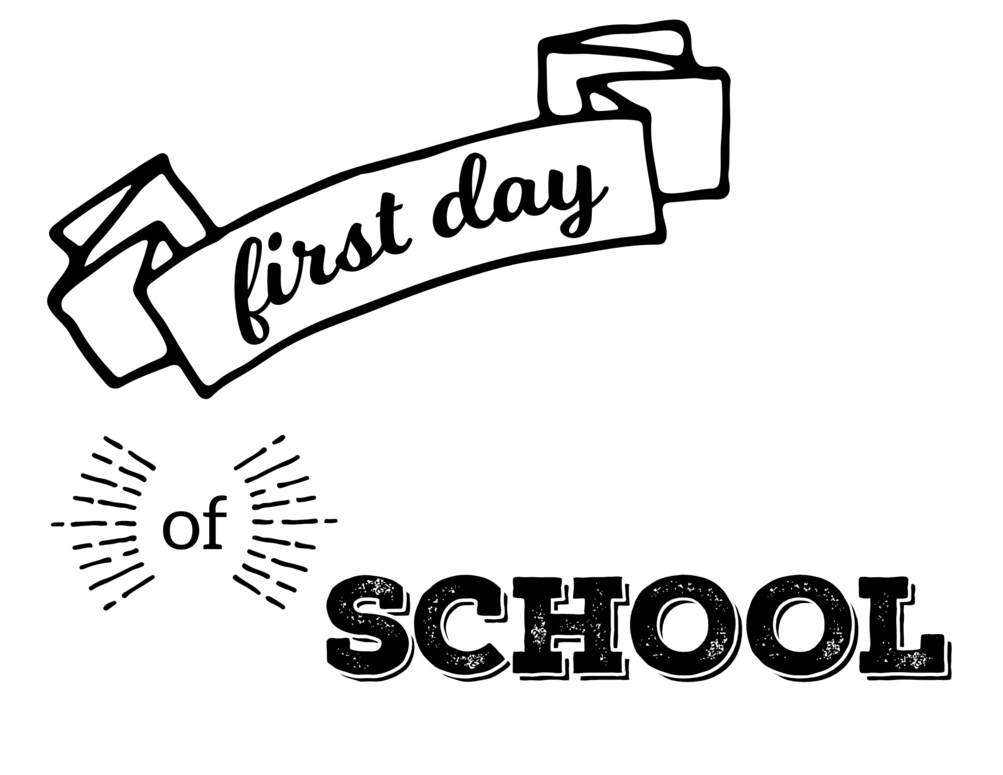 Free Printable First Day Of School Signs Paper Trail Design