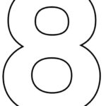 Free Printable Number 8 Template Coloring Page