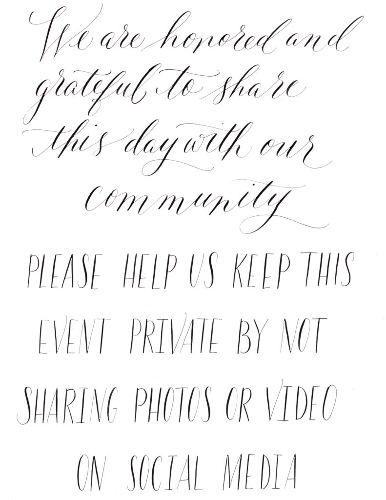 Free Unplugged Wedding Sign From Everly Calligraphy