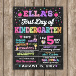 Girl First Day Of School Chalkboard Sign ANY GRADE Back To Etsy