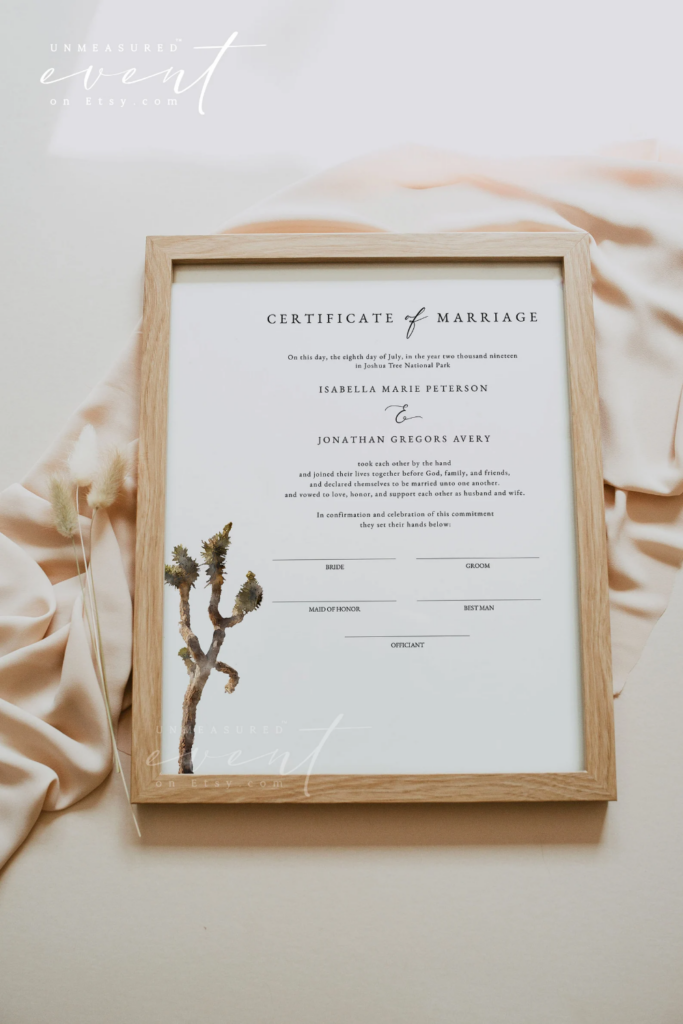 GRETA Marriage Certificate Template Printable Marriage Etsy In 2022 