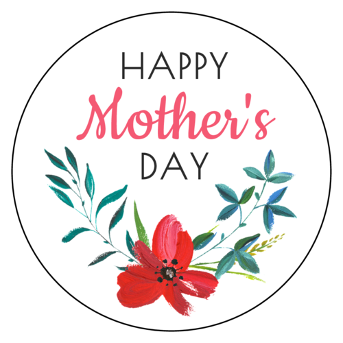 Happy Mother s Day Floral Labels Templates OnlineLabels