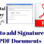 How To Add Digital Signature In Any PDF Documents Add Handwriting