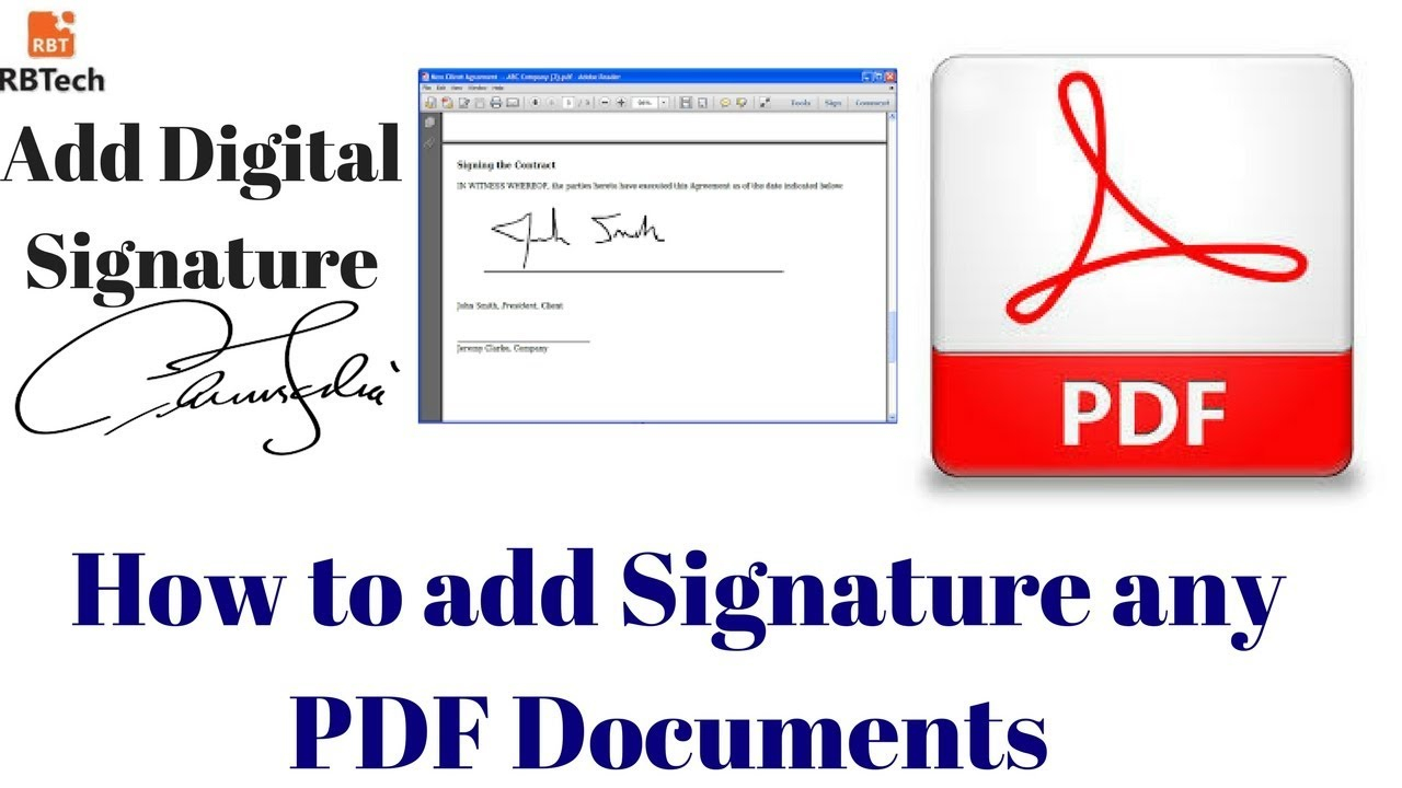 How To Add Digital Signature In Any PDF Documents Add Handwriting