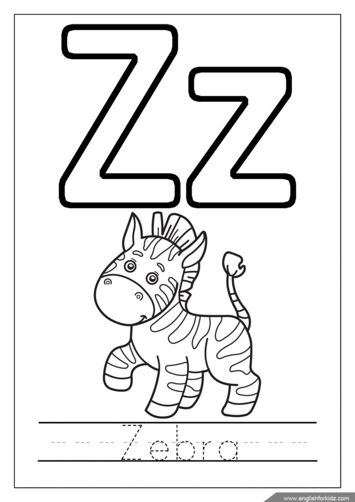 Letter Z Coloring Page At GetColorings Free Printable Colorings 