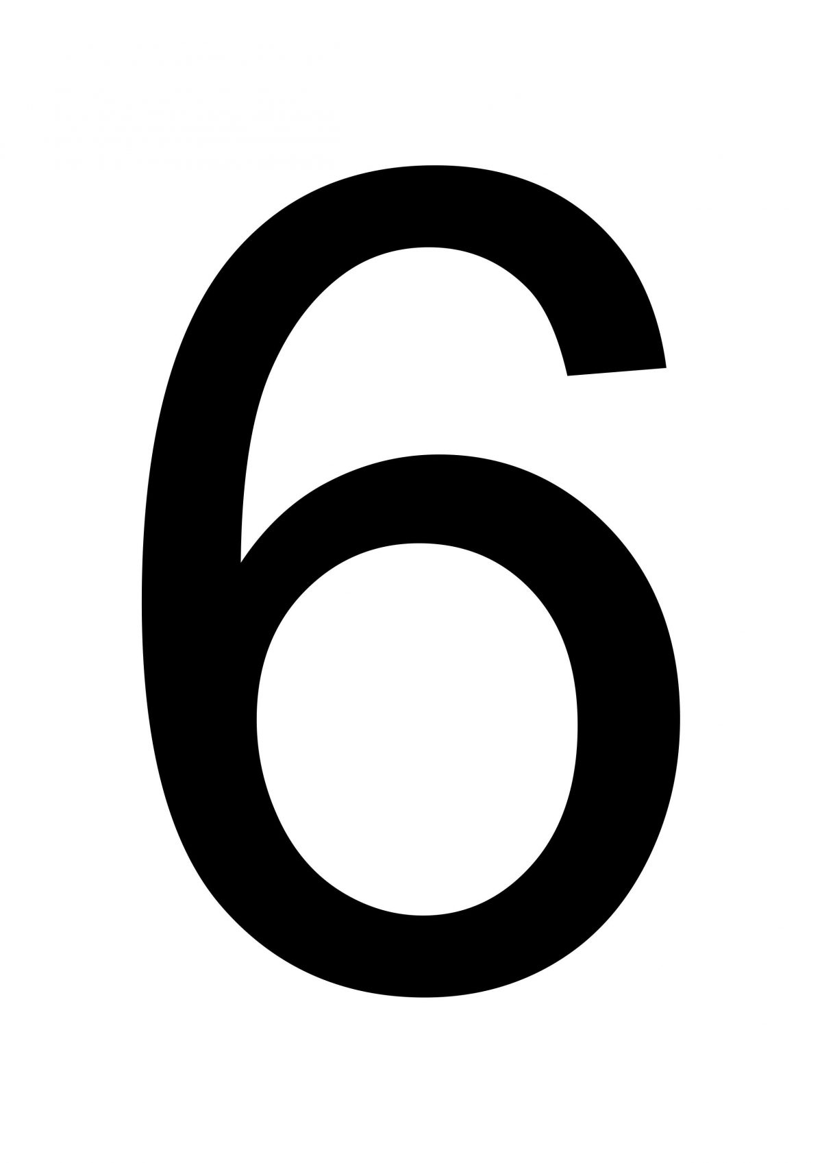 Number 6 Large Printable Numbers Free Printables