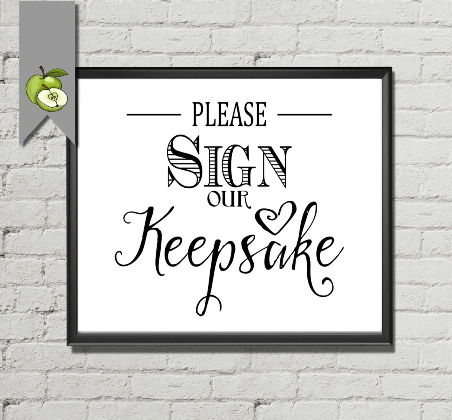 Please Sign Our Keepsake Wedding Sign Printable Reception Sign