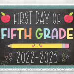 PRINTABLE First Day Of Fifth Grade 2022 2023 Photo Sign Etsy Denmark