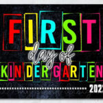 PRINTABLE First Day Of Kindergarten 2022 Photo Sign Instant Download