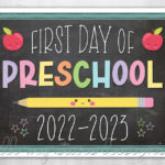 PRINTABLE First Day Of Preschool 2022 2023 Photo Sign Etsy Canada