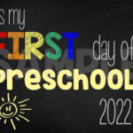 Printable First Day Of Preschool 2022 Sign Rainbow Etsy