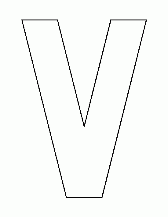 Printable Letter V Template