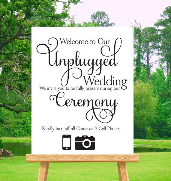 Printable Unplugged Wedding Sign Unplugged Ceremony Poster Wedding