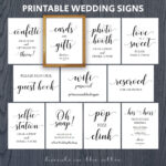 Printable Wedding Signs Bundle Hands In The Attic