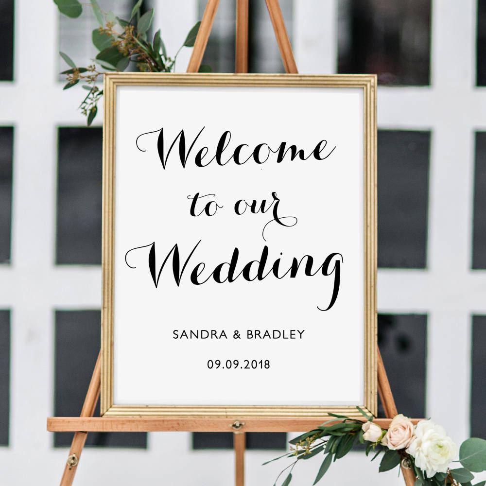 Printable Wedding Welcome Poster Sign Printable Template 18x24 11x17 