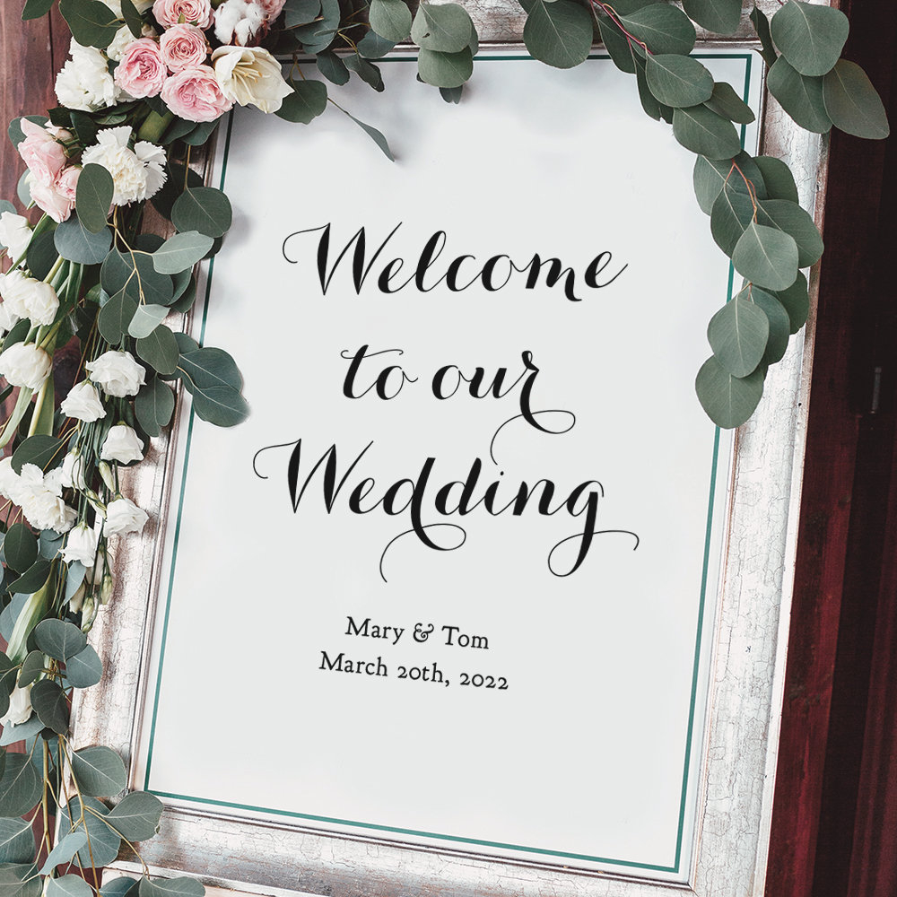 Printable Wedding Welcome Poster Sign Printable Template 24x36 18x24 