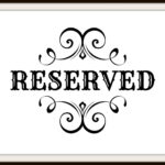 Reserved Wedding Signs Printable Elegant By OptiqalDesigns