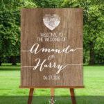 Rustic Wedding Welcome Sign DIY Welcome To Our Wedding Rustic
