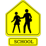 School Crossing Symbol Free SVG