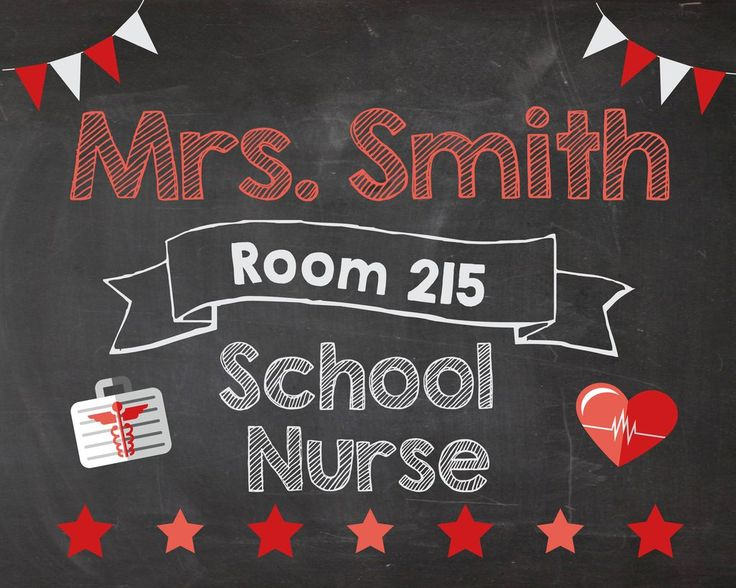 School Nurse Door Sign PRINTABLE Teacher Door Signs Teacher 