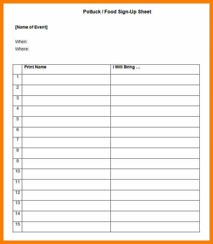 Sign Up Sheet For Food Charlotte Clergy Coalition